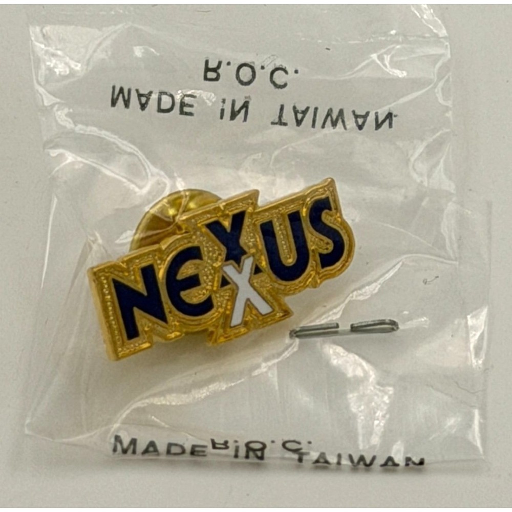Vintage Lot NEXUS Lapel Pins Enamel Gold Tone Sealed Sealed 30 Promotional